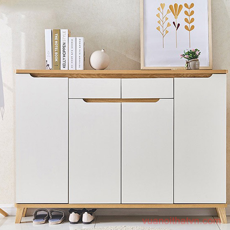 Tủ giày 1m4 cánh trắng
