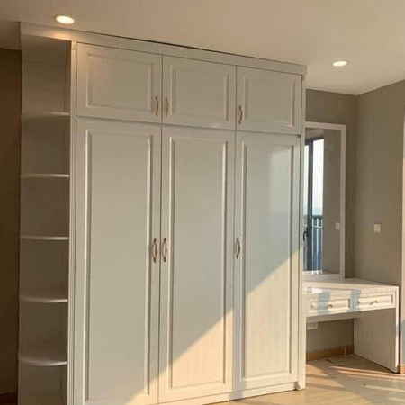 Tủ áo quần Tân Cổ Điển kết hợp bàn làm việc cao cấp