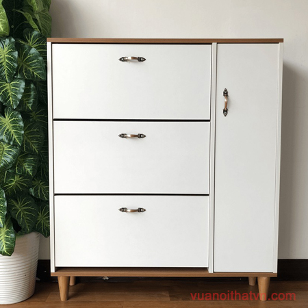 Tủ giày 1m2 cánh trắng
