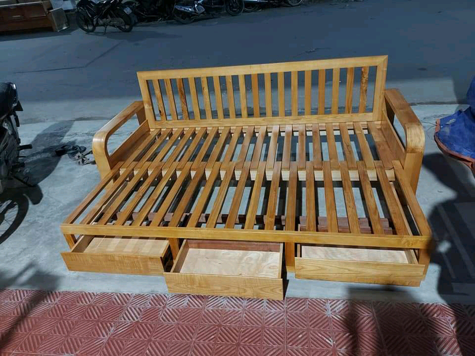 ghế giường gỗ sồi đ&agrave; nẵng
