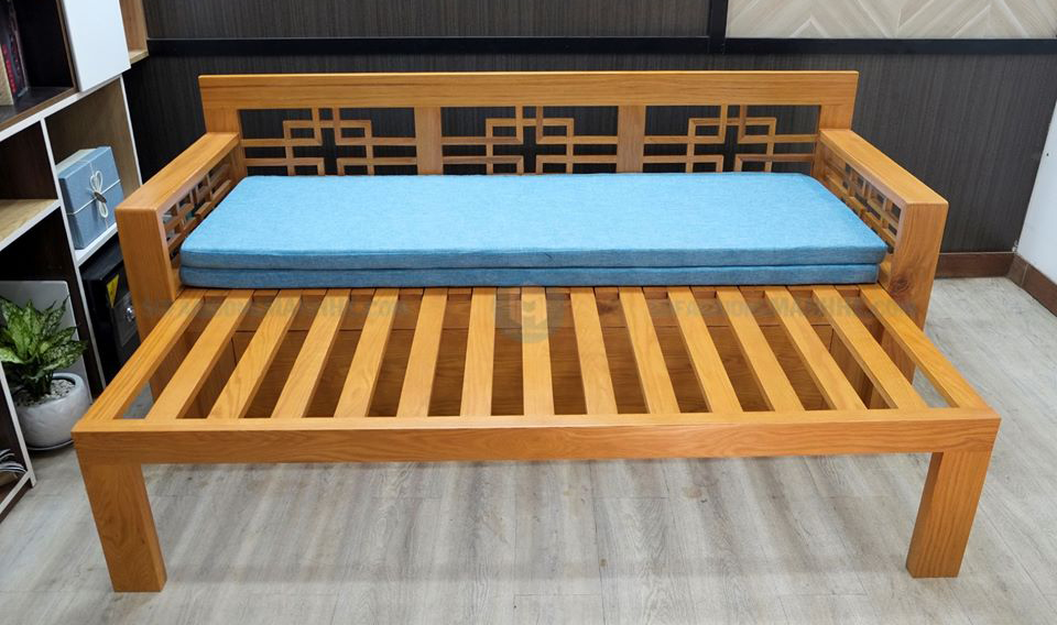 mẫu ghế giường gỗ sồi đ&agrave; nẵng